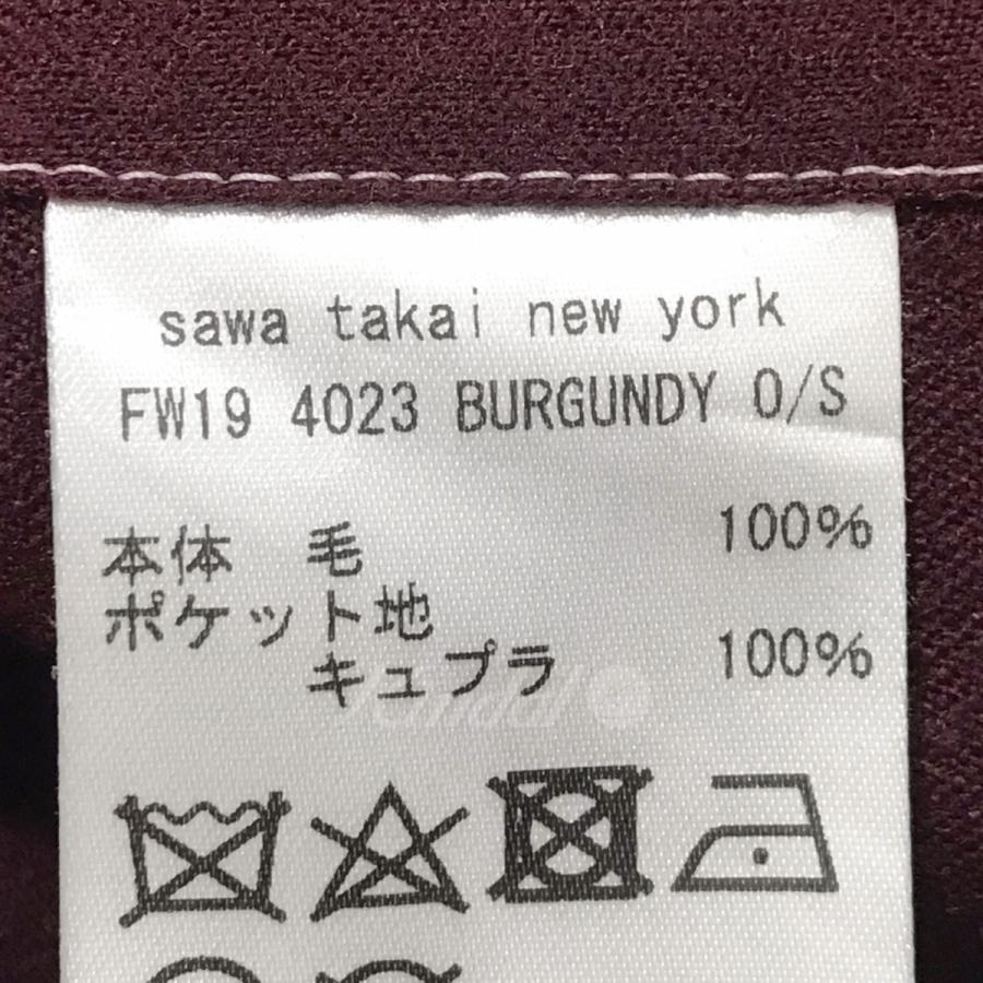 サワタカイ sawa takai ポンチョドレス FW19 4023 バーガンディー サイズ：0／S｜kindal｜07