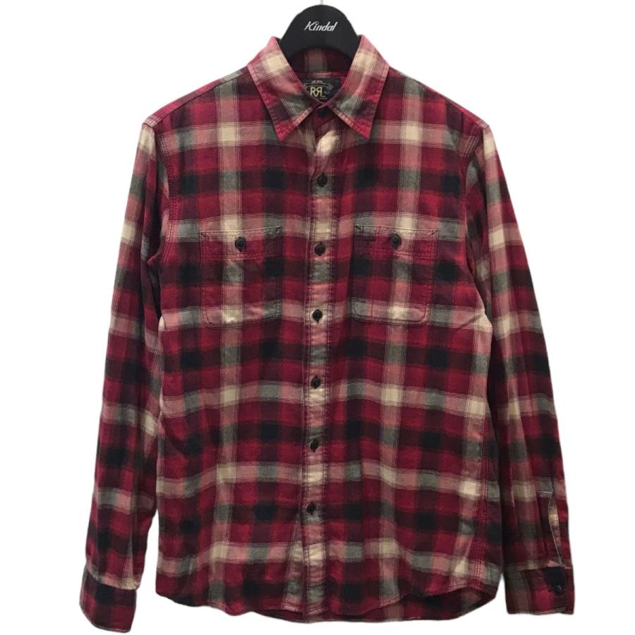 値下げ】RRL チェック柄シャツ MNRRWOVM2C00350 レッド・ベージュ 