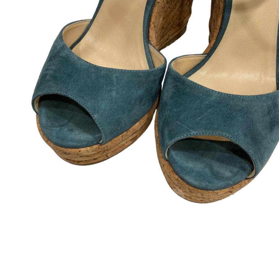 ジミーチュウ　サンダル　37 1/2 JIMMY CHOO ジミーチュウ ストラップサンダル ブルー サイズ：37