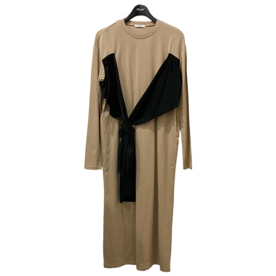 値下げ】CLANE ロングワンピース 10112-5032 ベージュ×ブラック サイズ  