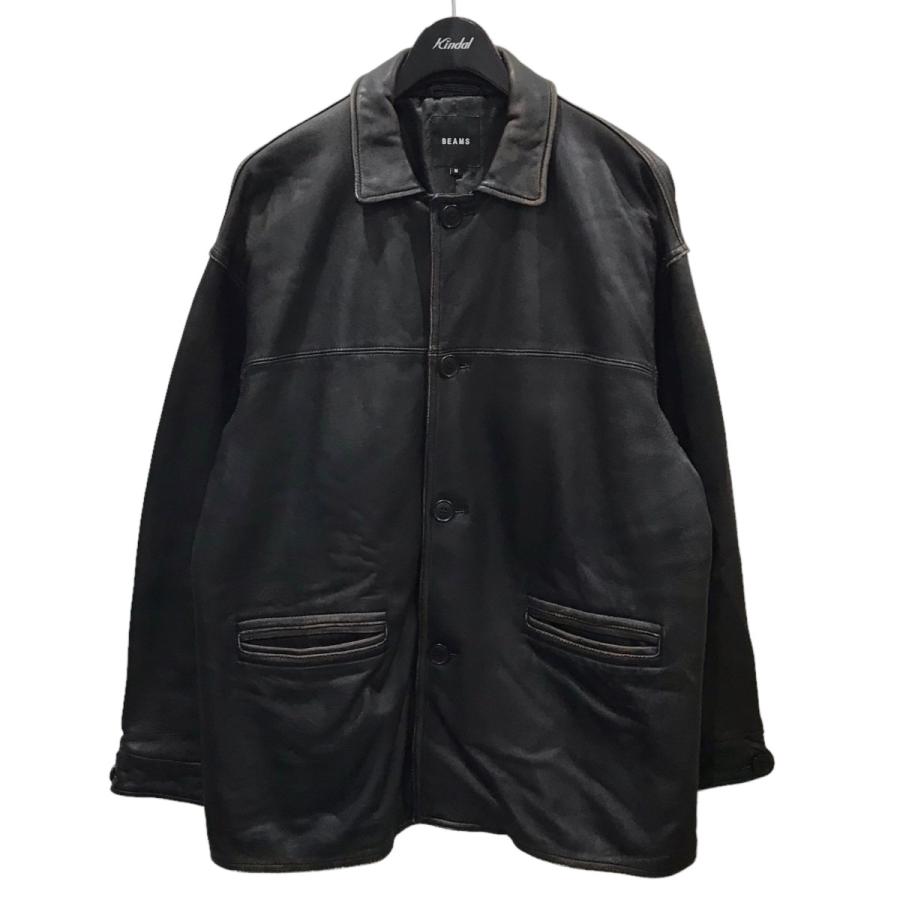 BEAMS ビームス 加工レザージャケット カー コーチ ジャケット BEAMS ビームス 加工レザージャケット カー コーチ ジャケット