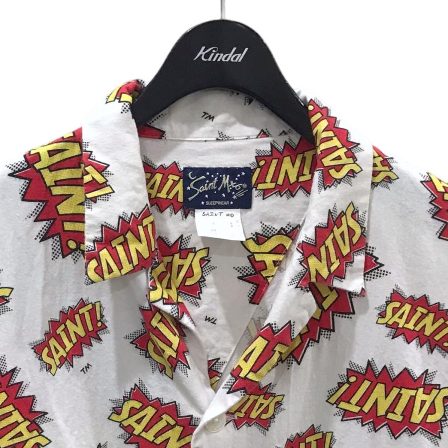 値下げ】SAINT MICHAEL オープンカラーシャツ PAJAMA SHIRT POW 