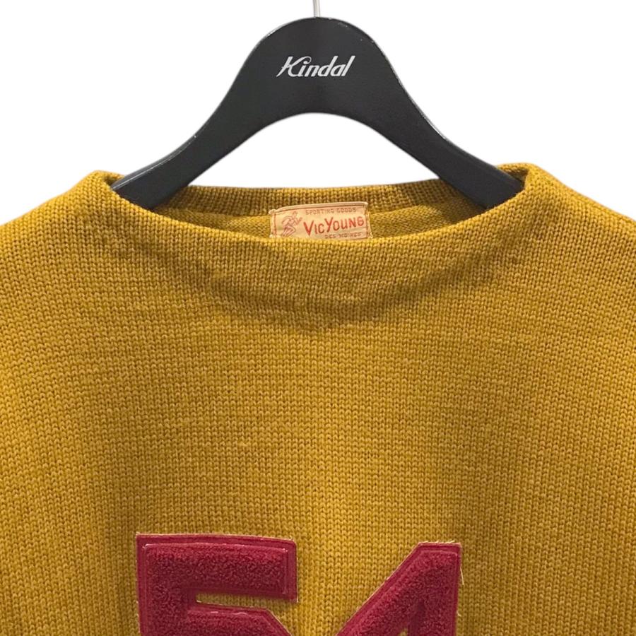 VICK 【値下げ】VICYOUNG 50s ニットセーター Lettered Knit レタード 