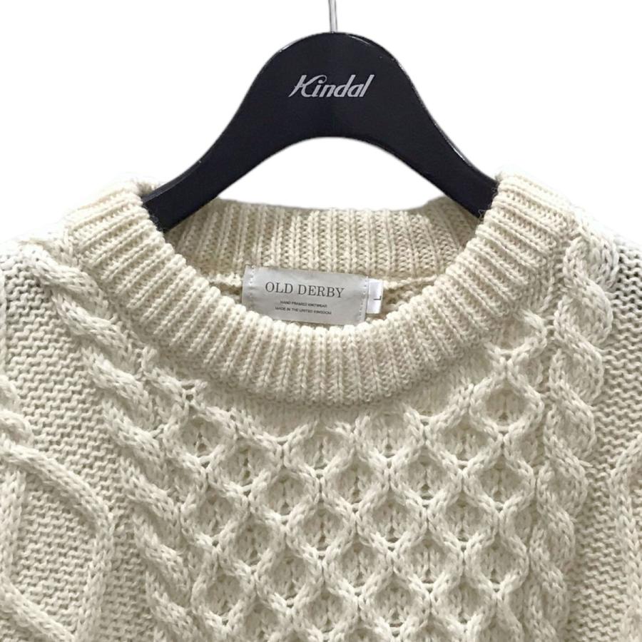 値下げ】Oldderby Knitwear アランケーブルニットセーター アイボリー 