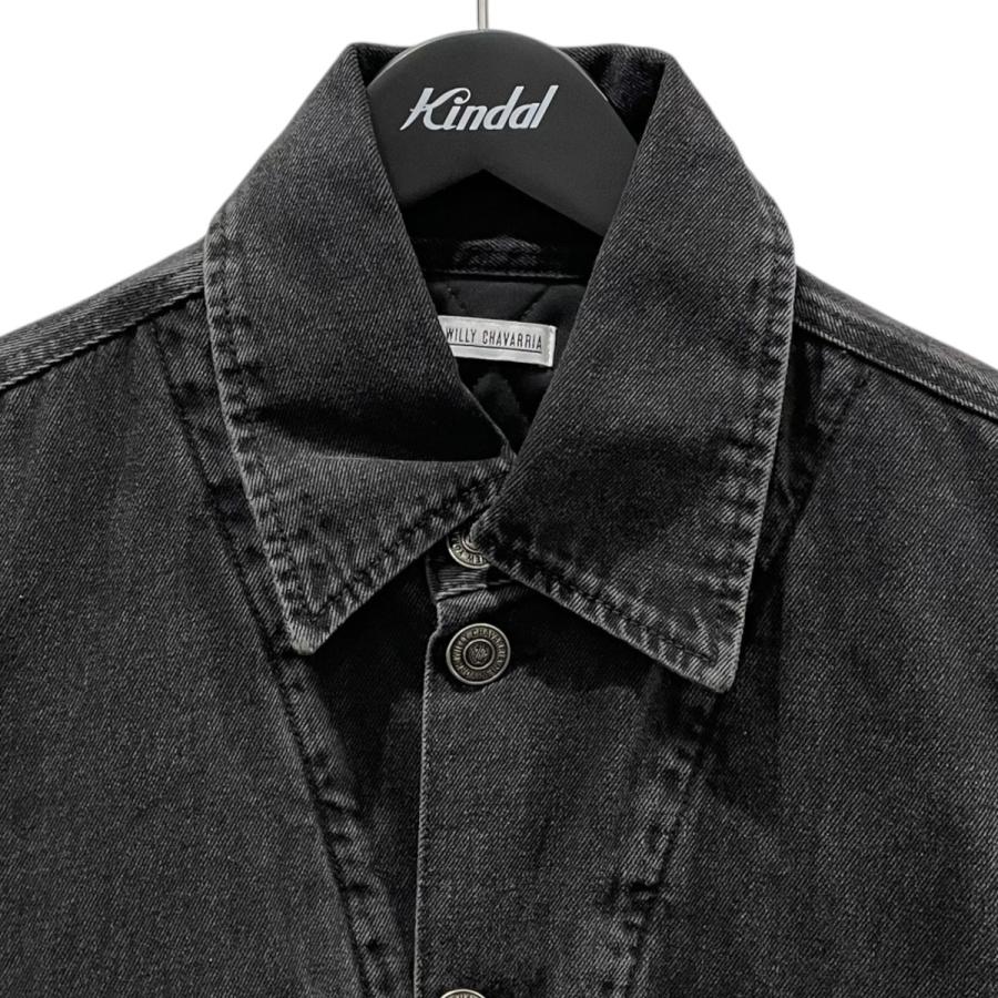 美品【WILLY CHAVARRIA】デニムジャケット Gジャン 黒 M WILLY CHAVARRIA（ウィリーチャバリア） 中綿デニムジャケット