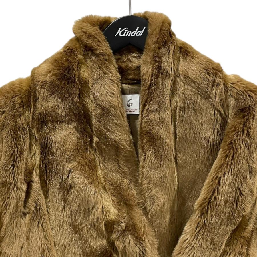 【値下げ】6(ROKU) BEAUTY＆YOUTH フェイクミンクファーコート FAKE MINK FUR COAT 8625-151 ...