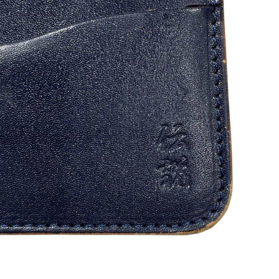 革蛸　長財布　ネイビー 革蛸謹製 【値下げ】革蛸謹製 ロングウォレット ネイビー