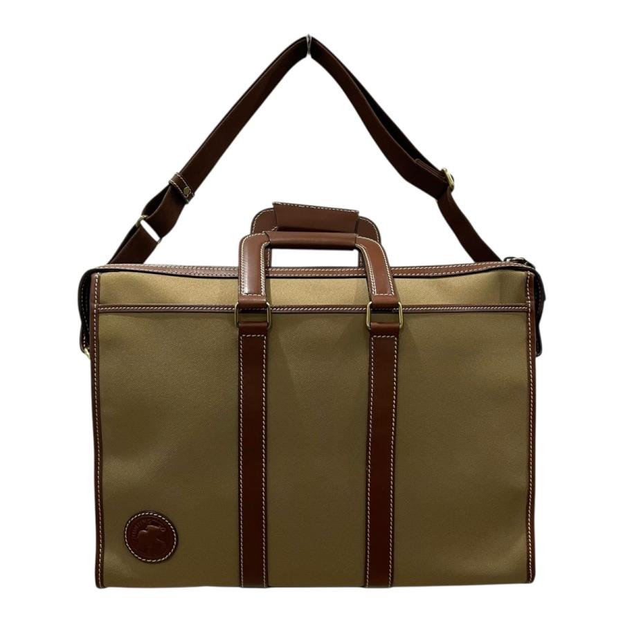 【美品】 HUNTING WORLD ブリーフケース 2WAY レザー カーキ Hunting World（ハンティング・ワールド） HUNTING WORLD 2WAYブリーフ