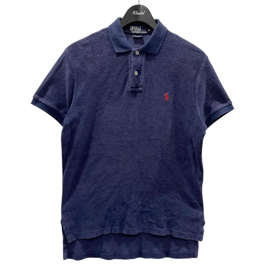 【正規品】Ralph Lauren カスタムフィット ポロシャツ ネイビー カスタム スリム フィット ストレッチ メッシュ ポロシャツ