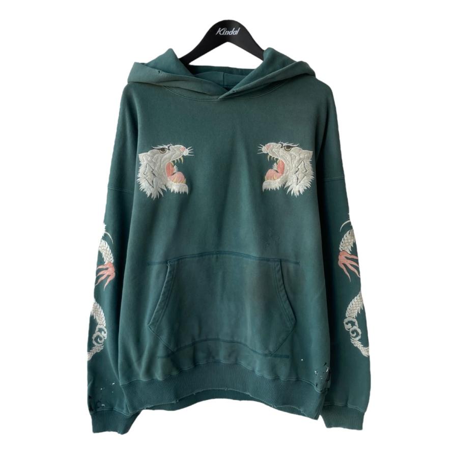 neighborhood パーカー　 ブルー　Lサイズ プルオーバー パーカー 裏起毛 バックプリント PLACES WE LOVE HOODIE