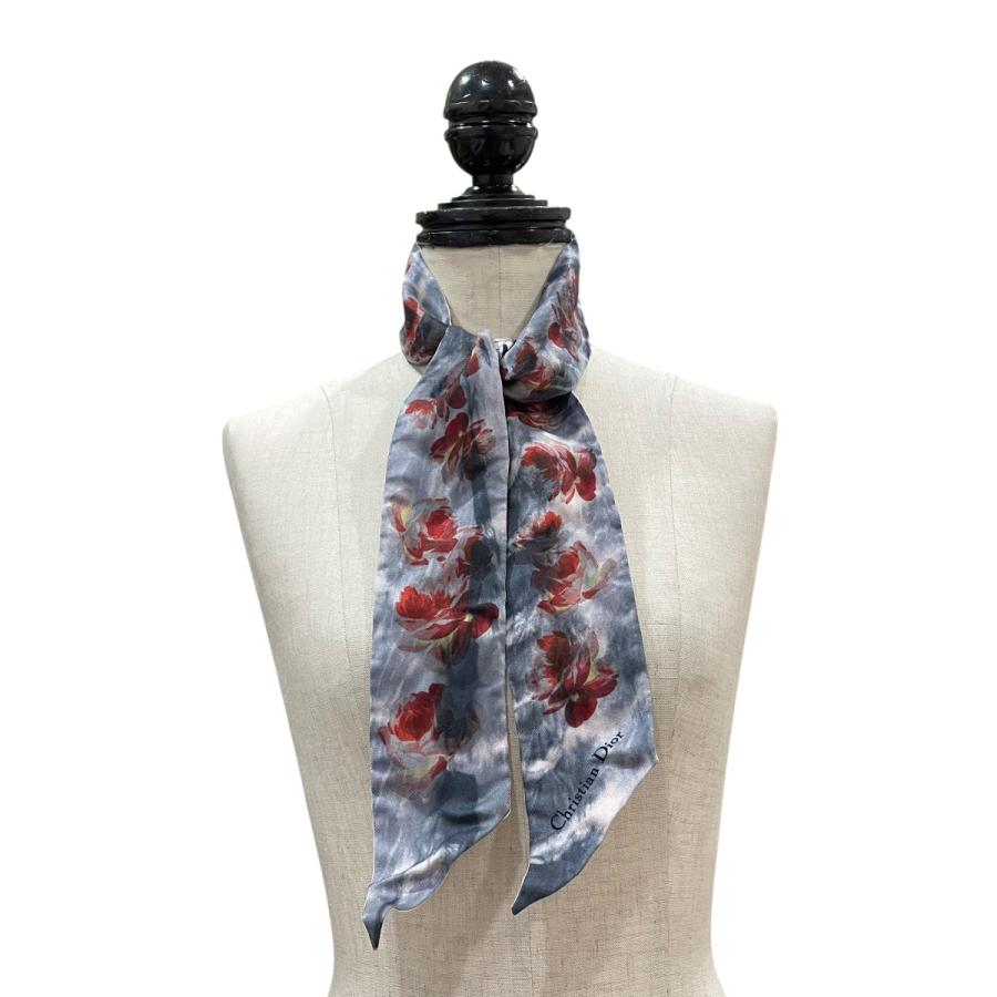 Christian Dior（クリスチャン・ディオール） 花柄 スカーフ ピンク