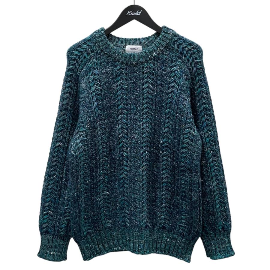 TOMAS×Ron Herman ニットセーター RH-W18001 ブルー・グリーン サイズ