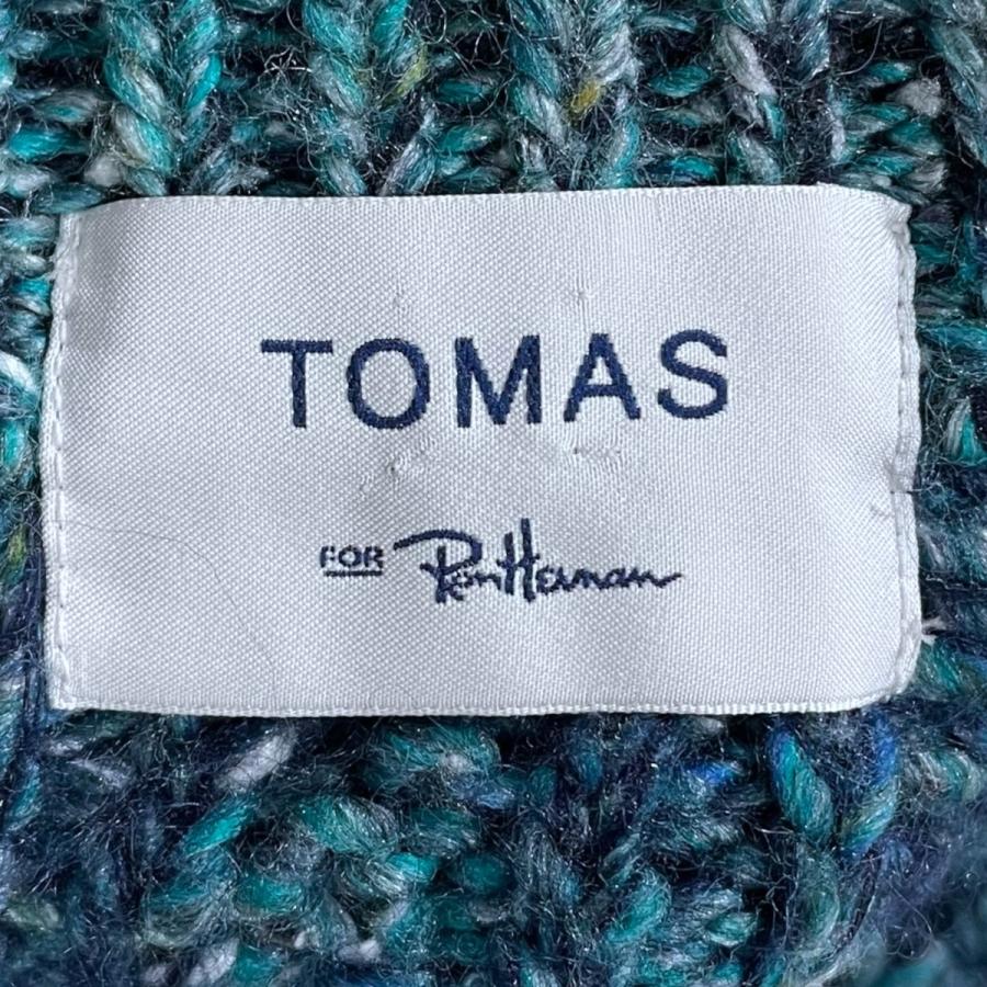 TOMAS×Ron Herman ニットセーター RH-W18001 ブルー・グリーン サイズ