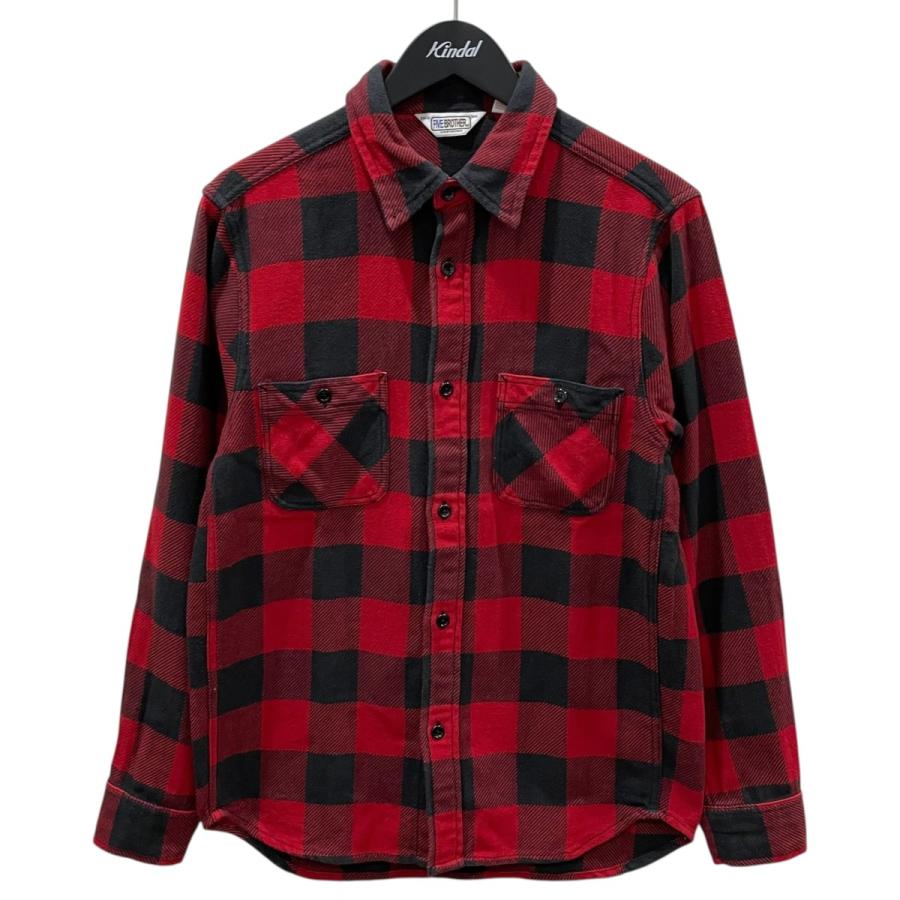 FIVEBROTHER（ファイブブラザー） チェック柄ネルシャツ 152160 レッド