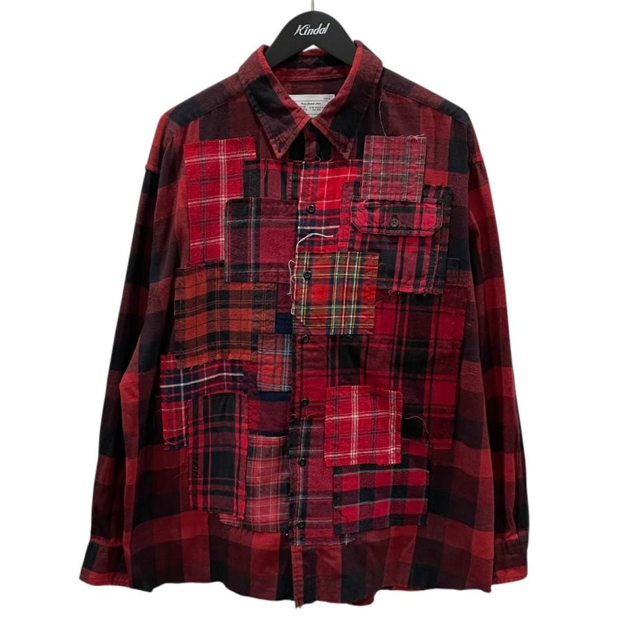 rough（ラフ） RAFU リメイクシャツ Panel Patchwork Shirt パネル