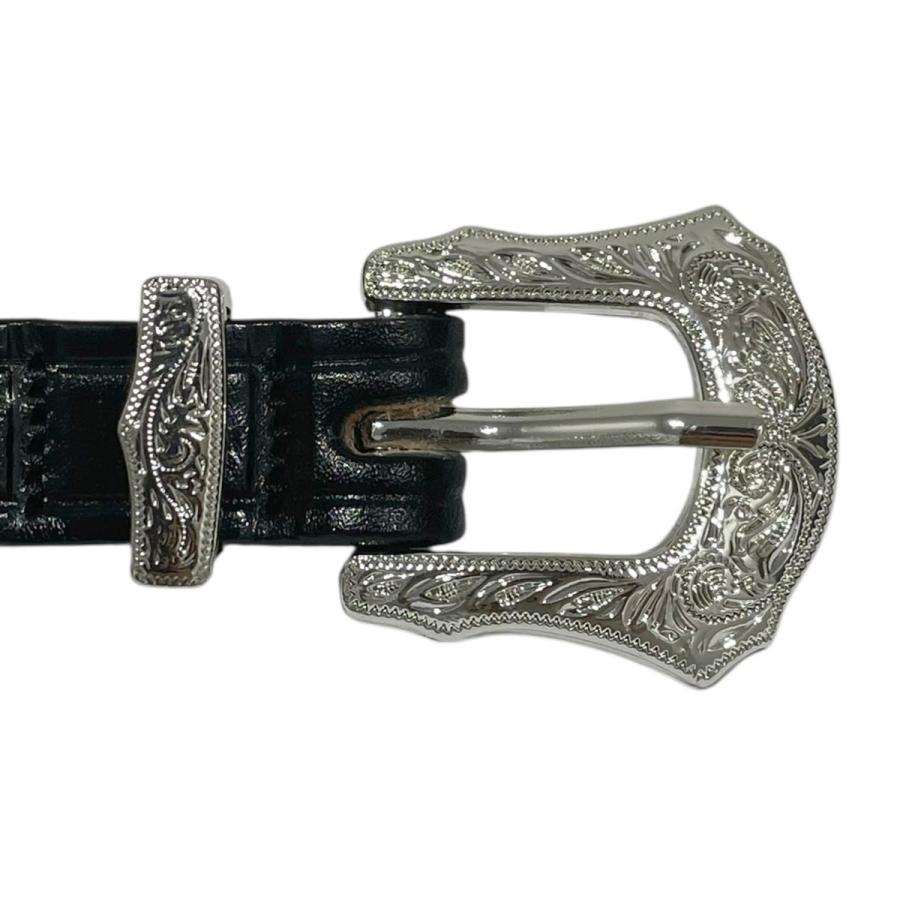 TORY LEATHER（トリーレザー） レザーベルト 3／4 inch 3-Piece Silver