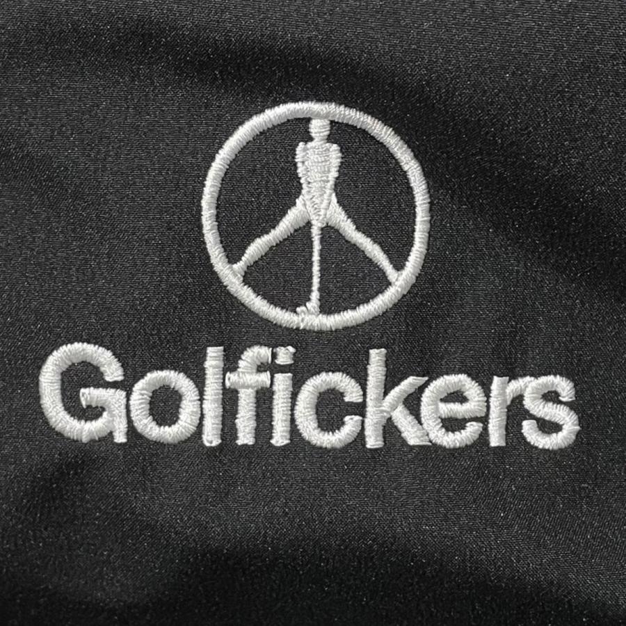 Golfickers ゴルフベスト XL ハーフジップ 値下げ】GOLFICKERS ロゴ刺繍ハーフジップベスト ブラック サイズ：M