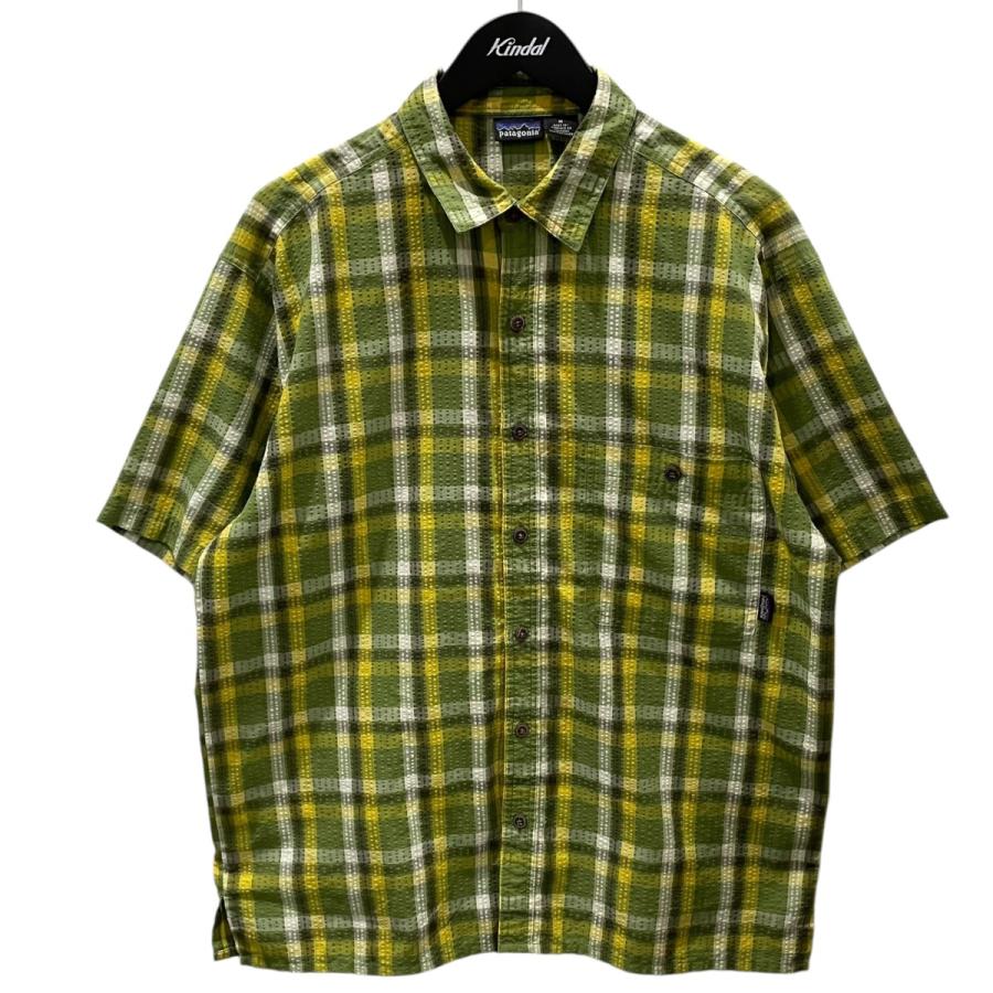 梶原　２本 patagonia（パタゴニア） Patagonia 01SS チェック柄シアサッカー半袖