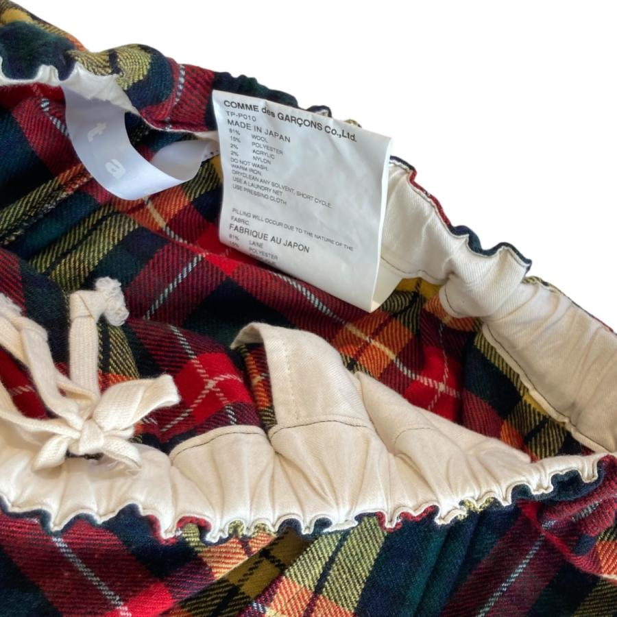 【値下げ】TAO COMME des GARCONS 25AW チェック ワイドパンツ TP-P010 イエロー×レッド×グリーン サイズ：フリーサイ_2