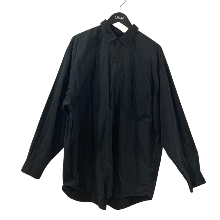 コモリ COMOLI シルク100% 長袖シャツ ブラック メンズ サイズ2 COMOLI（コモリ） 長袖シャツ A03-02006 KHADIコットン コモリシャツ