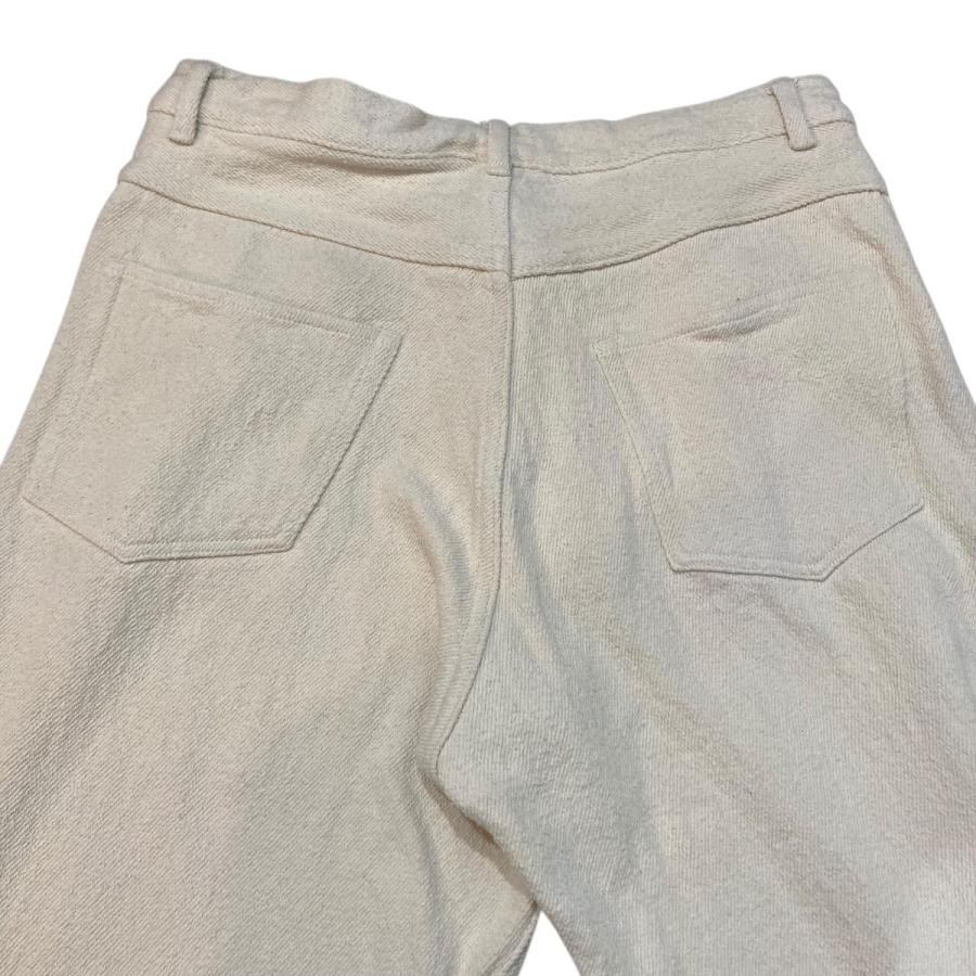 オーラリー AURALEE 26SS SILK NEP DENIM 5P WIDE PANTS パンツ A26SP01SD アイボリー サイズ：5の画像