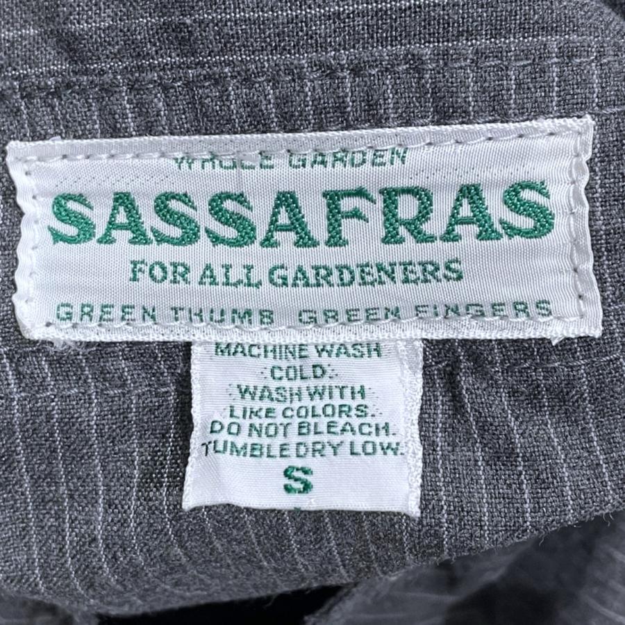 SASSAFRAS（ササフラス） ストライプ柄ノーカラーシャツ Vase Wall