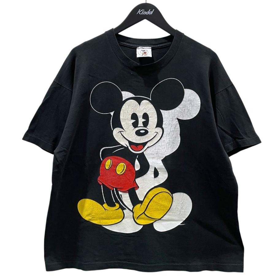 ミッキー MICKEY 90s ミッキーマウス プリントTシャツ ブラック サイズ