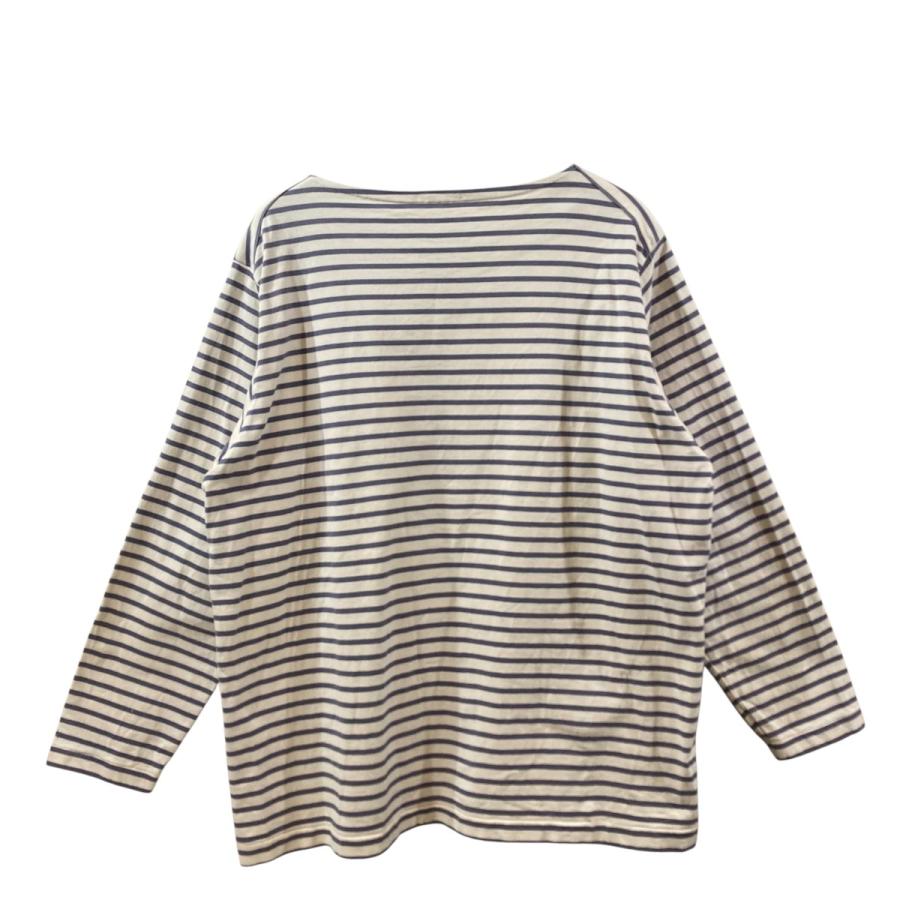 COMOLI（コモリ） ボーダー ロングスリーブTシャツ T01-05017 ホワイト 