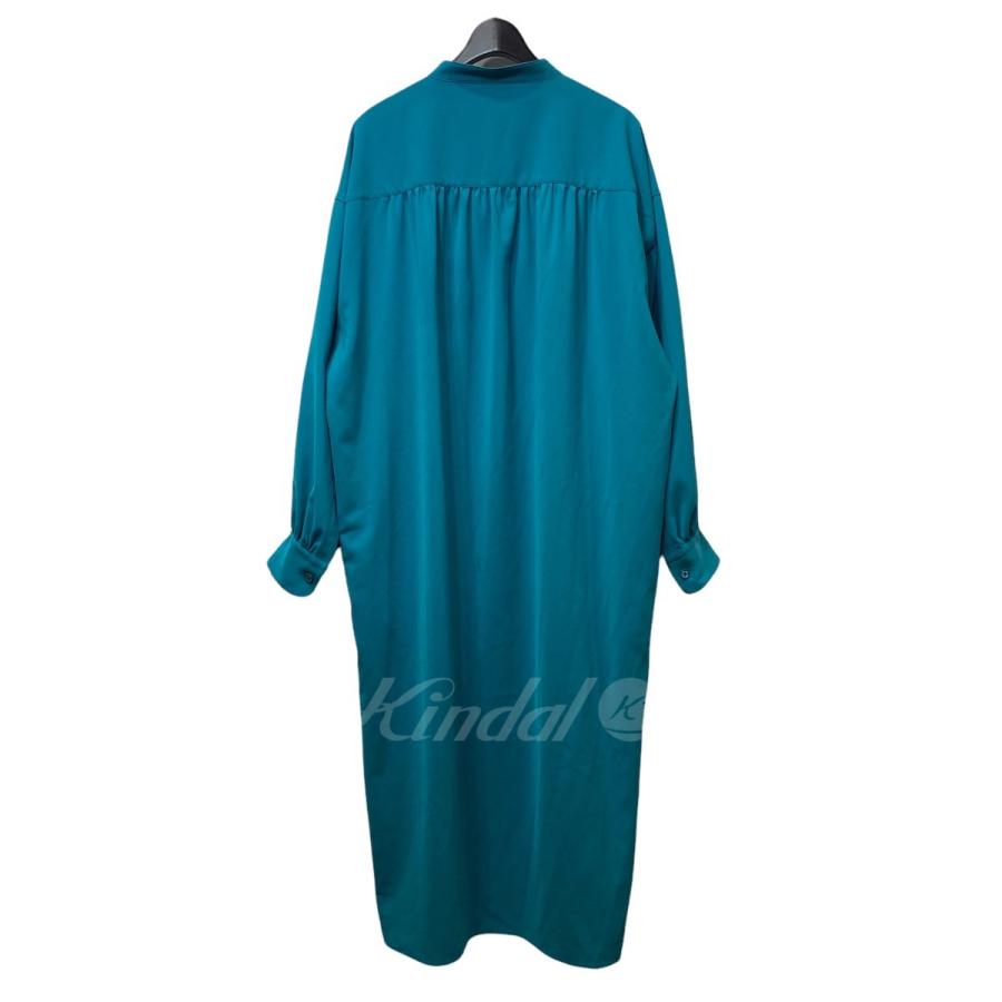 HYKE 【値下げ】HYKE 221-16120 22SS シャツワンピース ターコイズ  