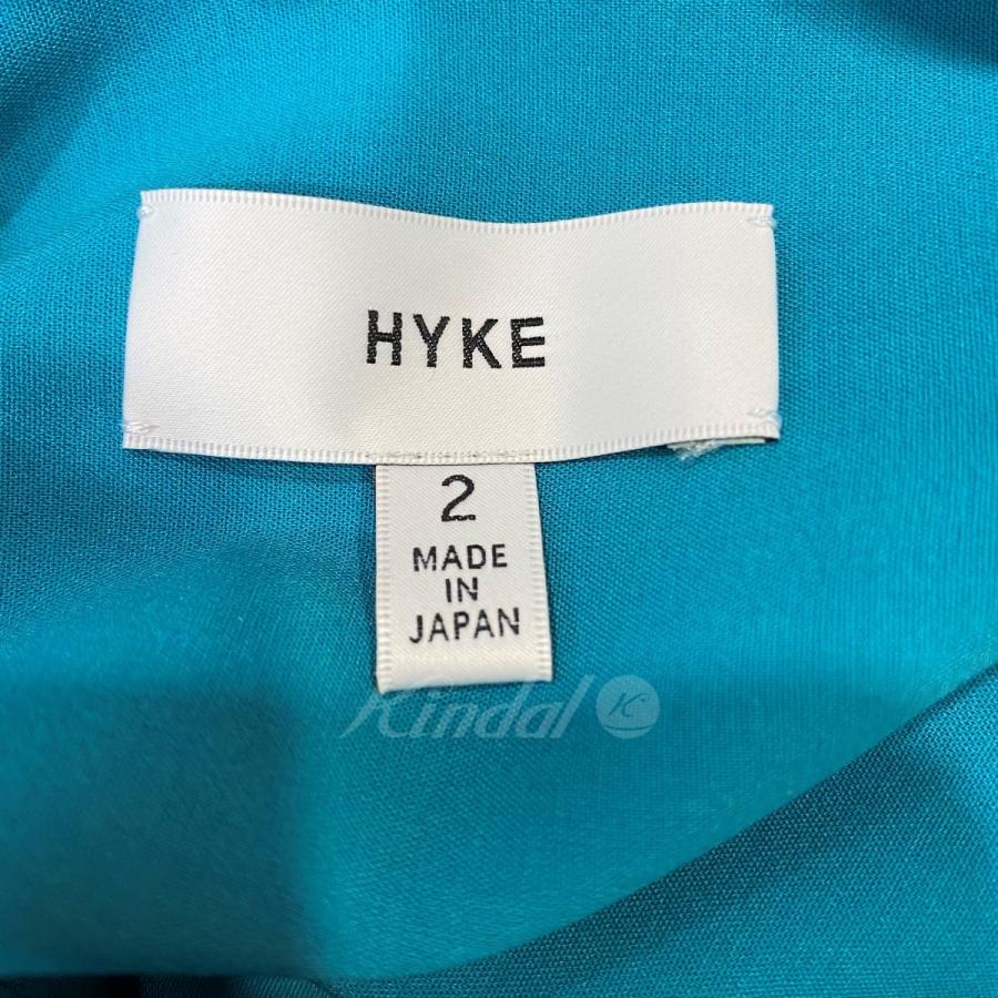 HYKE 【値下げ】HYKE 221-16120 22SS シャツワンピース ターコイズ  