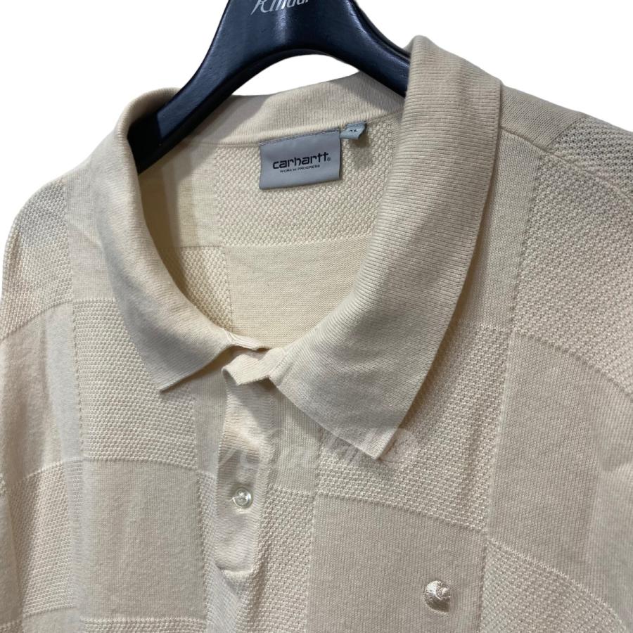 【値下げ】Carhartt 「S／S PAXTON KNIT POLO」ニットポロシャツ アイボリー サイズ：XL (自由が丘店)