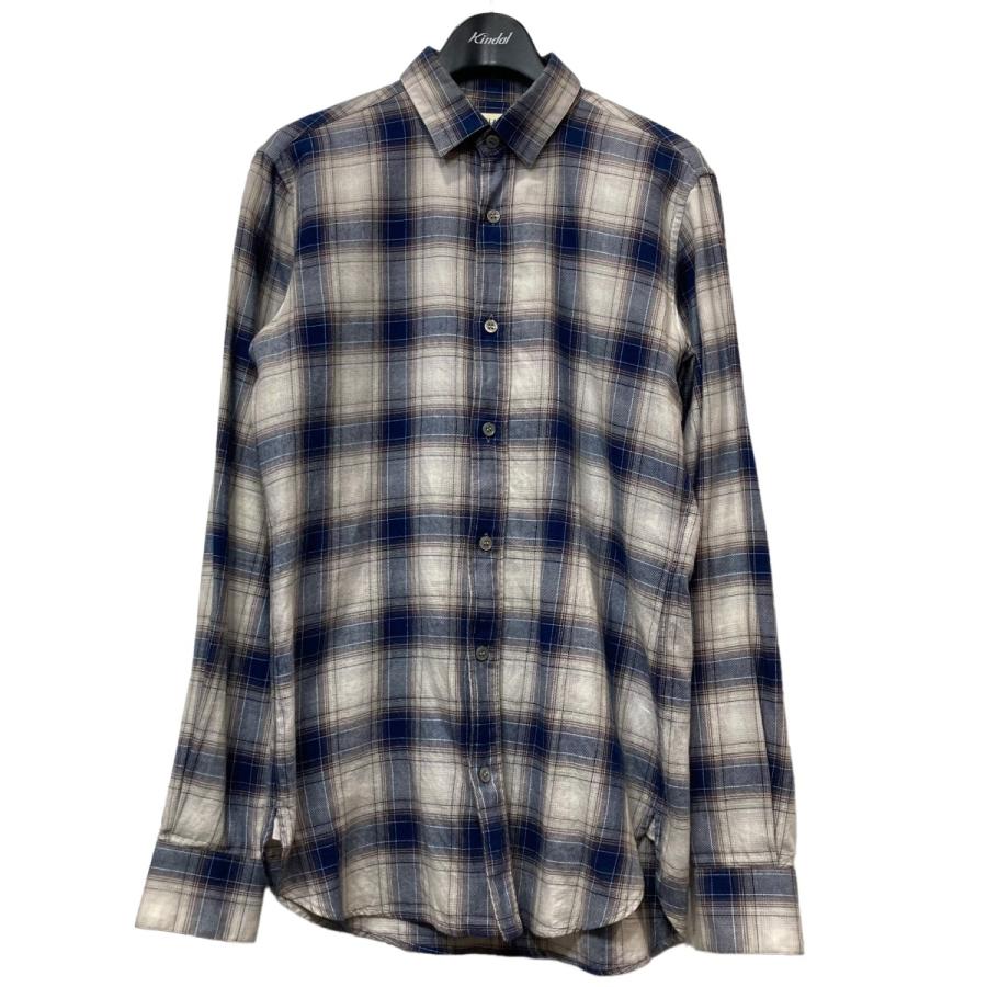Saint Laurent ブロックチェック シャツ 40サイズ A2348 | tspea.org