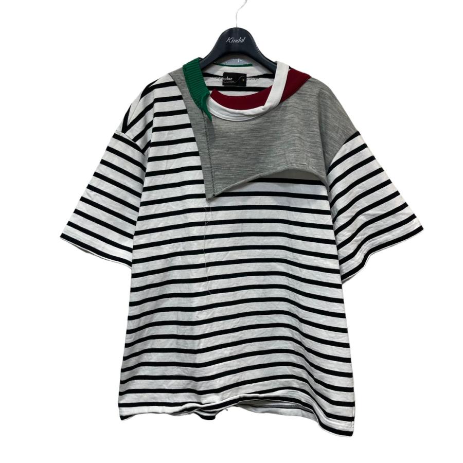 Color kolor 22SCM-T01207 22SS ドッキングボーダーTシャツ ホワイト 
