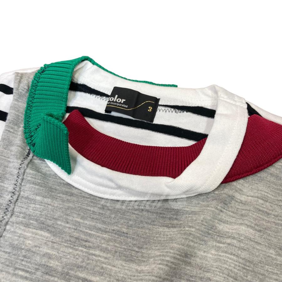 Color kolor 22SCM-T01207 22SS ドッキングボーダーTシャツ ホワイト 