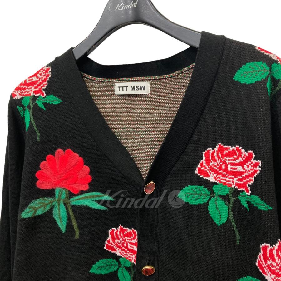 値下げ】TTT MSW 22AW 「Rose Jacquard Knit Cardigan」 ジャカード 