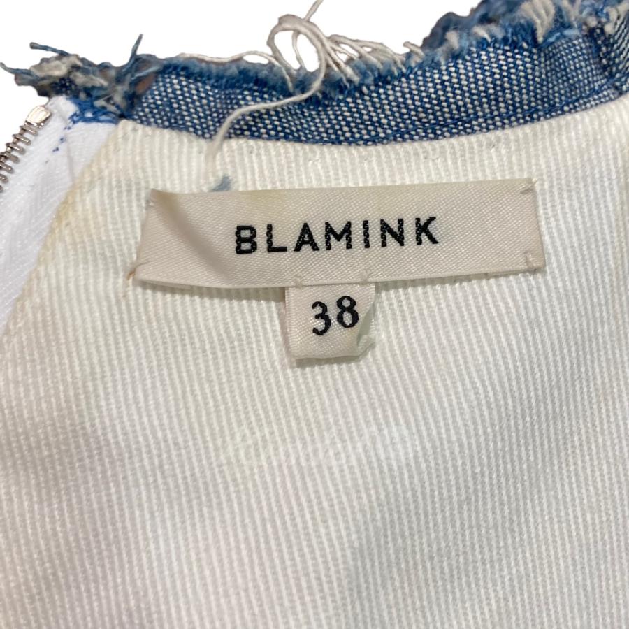 BLAMINK 【値下げ】BLAMINK バックジップツイードベスト インディゴ 