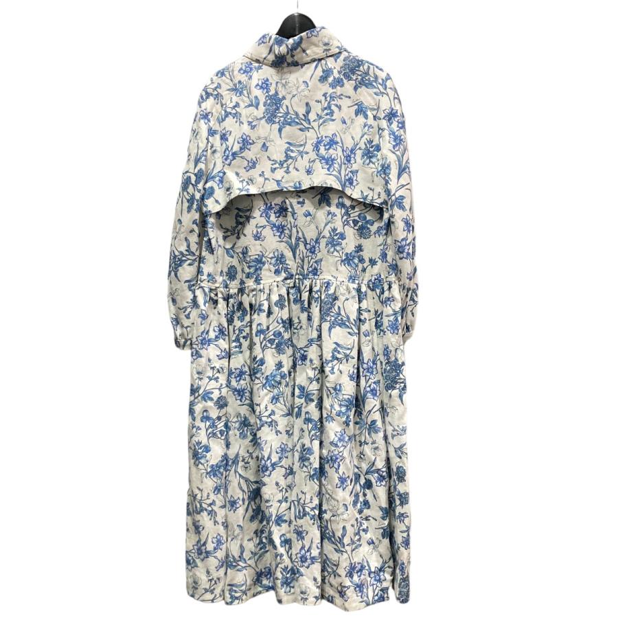BURBERRY バーバリーロンドン LONDON 花柄リネンドレスコート ホワイト 