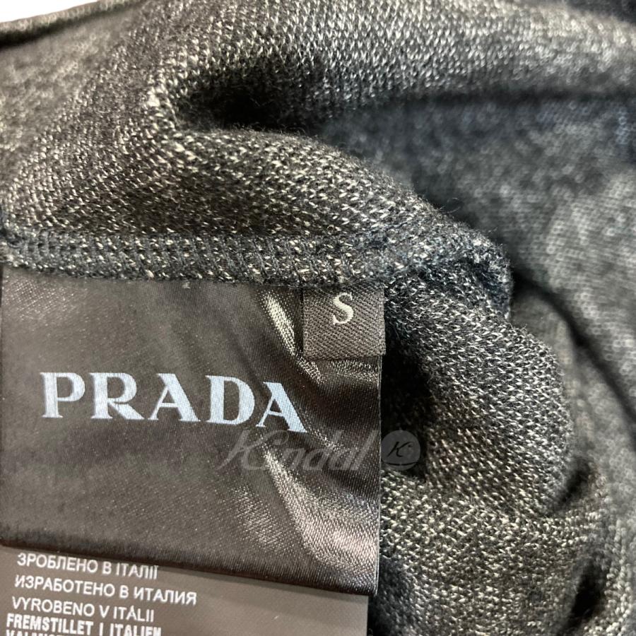 【値下げ】PRADA 134468 R162 1D1H Vネックカットソー チャコールグレー サイズ：S (自由が丘店)｜kindal｜04