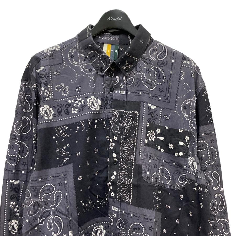 キス KITH 21SS Ludlow Buttondown バンダナ柄長袖シャツ KH030044 