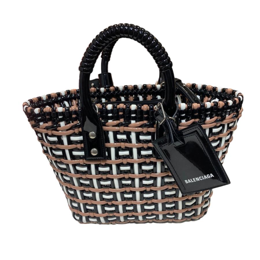 値下げ】BALENCIAGA ビストロバスケットバッグ ブラック×ピンク  