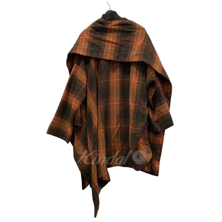 値下げ】Vivienne Westwood MAN ウールチェックケープコート ブラウン 