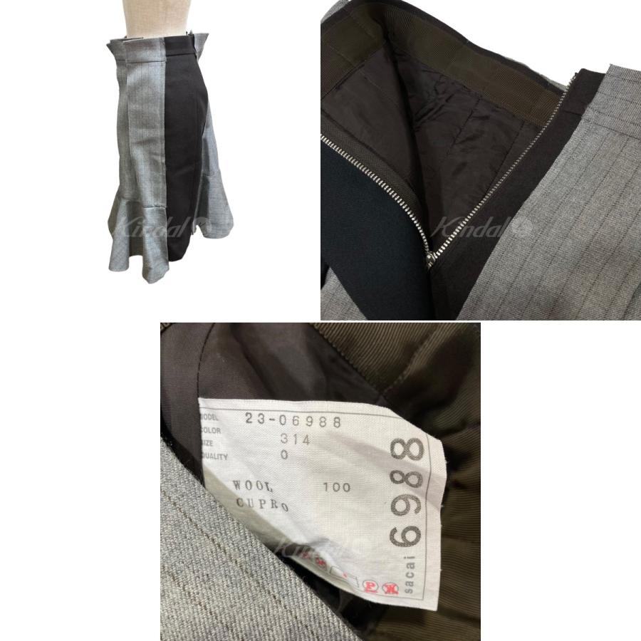 sacai 【値下げ】sacai 23AW「Wool Melton Mix Chalk Stripe