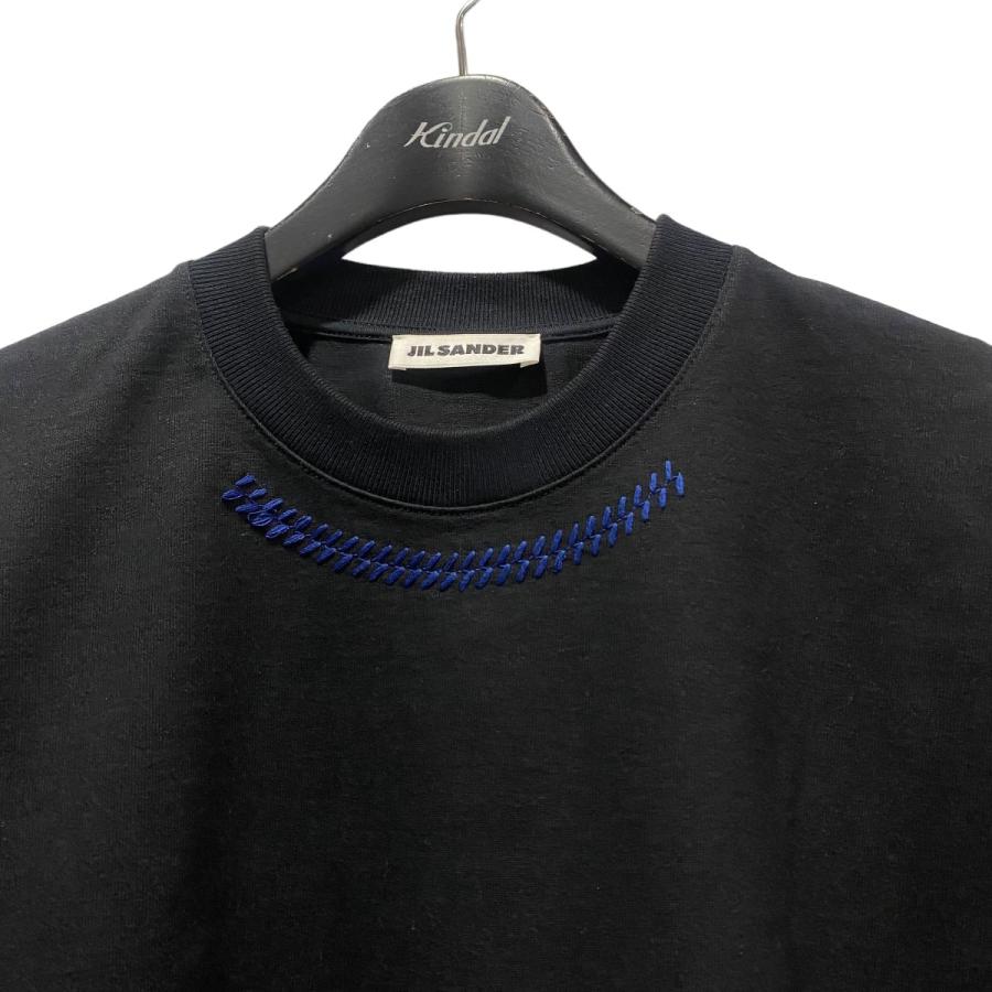 ジルサンダー JIL SANDER OVERSIZED SEAM DETAIL TEE 刺繍Tシャツ KK JM BM 0003 ブラック サイズ：S｜kindal｜03