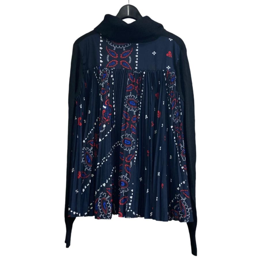 sacai 【値下げ】sacai プリーツドッキングニット 17-03296 ブラック 