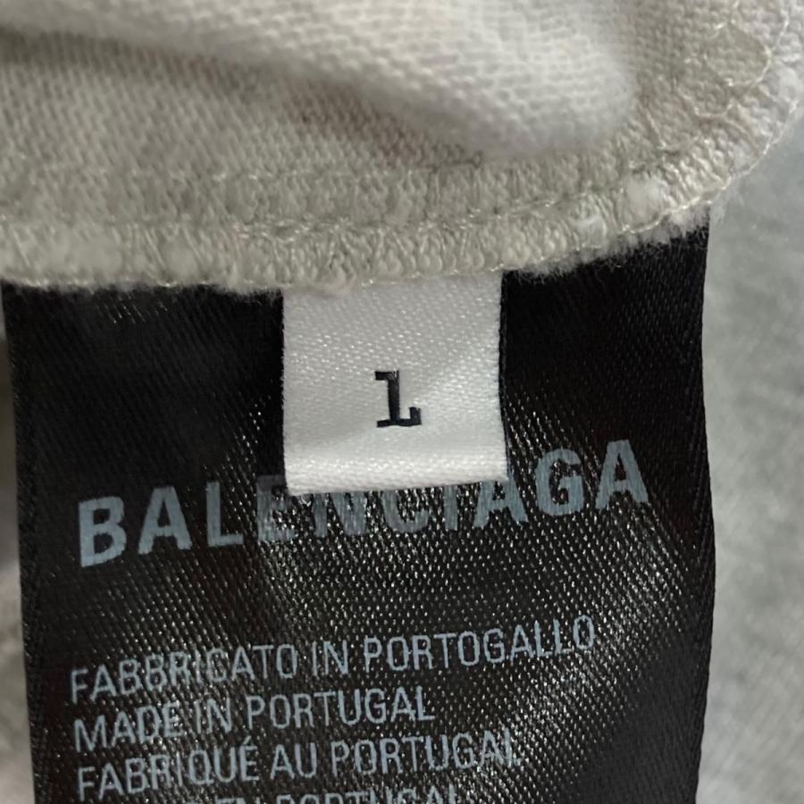 【極美品】BALENCIAGA バレンシアガ Tシャツ 2023年 デストロイ ダメージ加工 シグネチャー BB ロゴ ビッグシルエット オーバーサイズ プルオーバー 半袖 カットソー トップス メンズ レディース ユニセックス サイズ 2 ブラック 黒 ポルトガル製 739028 10VN8 BALENCIAGA - 【極美品】BALENCIAGA バレンシアガ Tシャツ 2023年