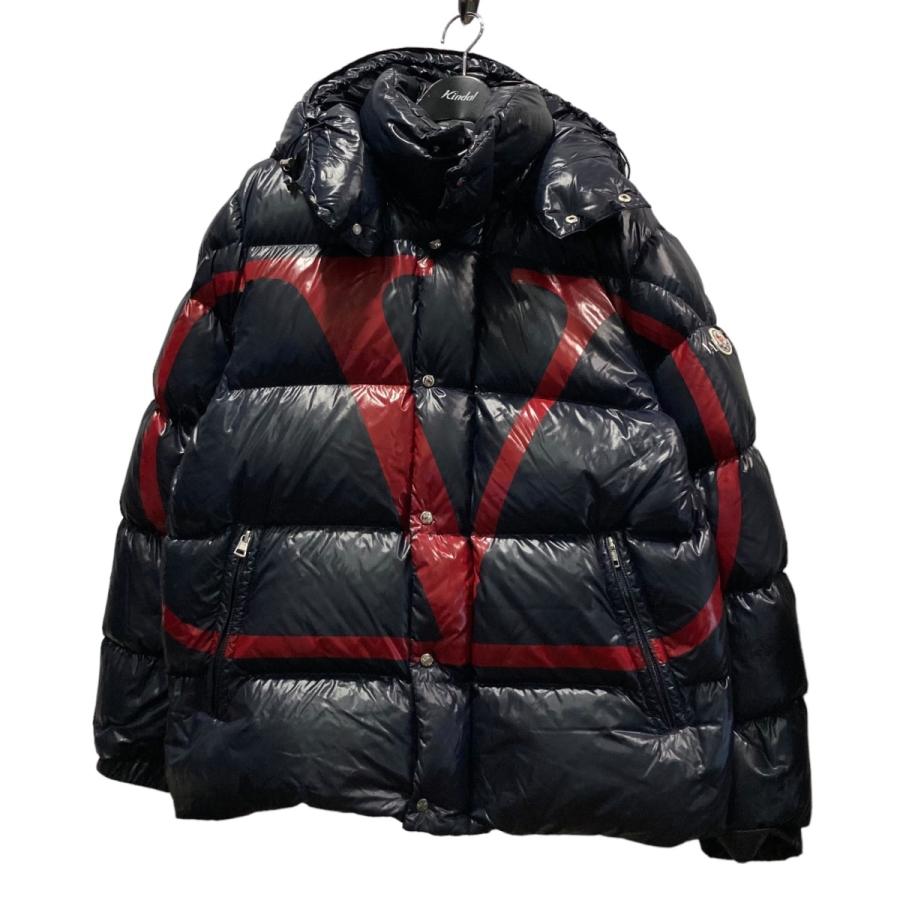 MONCLER 【値下げ】MONCLER×VALENTINO V Logo Navy Rosso Mens Down