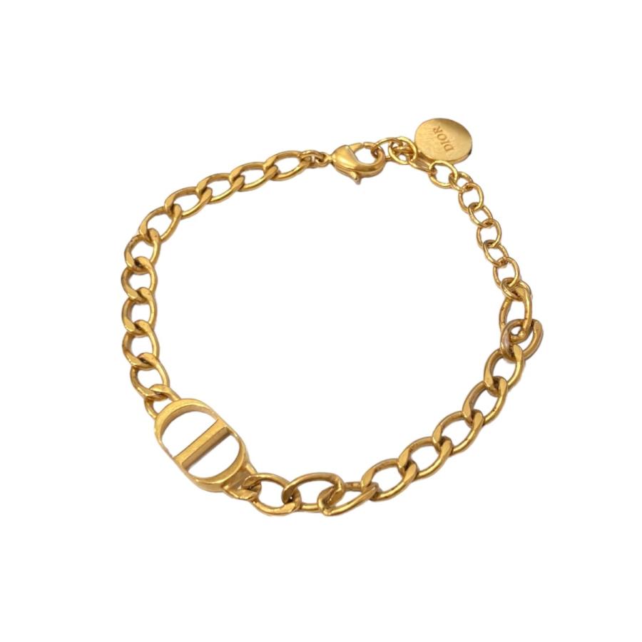 クリスチャンディオール Christian Dior ロゴチェーンブレスレト  