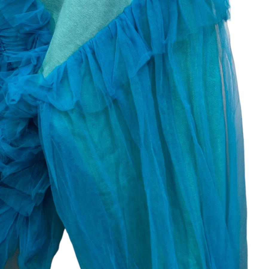 vv 【値下げ】VIVIANO 23AW Gathered Tulle Trimmed Sweat チュール