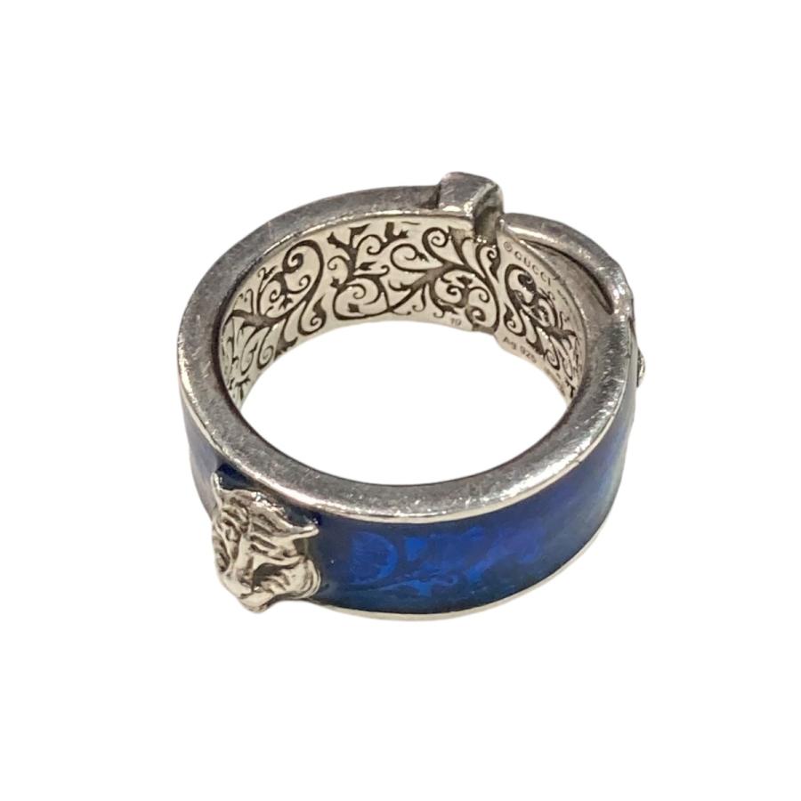 最終お値下げ美品GUCCIシルバーリング　ブルートパーズ14号 グッチ GUCCI 指輪 シルバー925 ブルートパーズ付 ツイストG