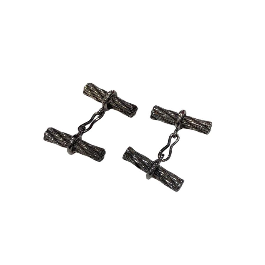 HERMES カフスボタン　ロープモチーフ HERMES（エルメス） 【値下げ】HERMES ロープモチーフカフス シルバー